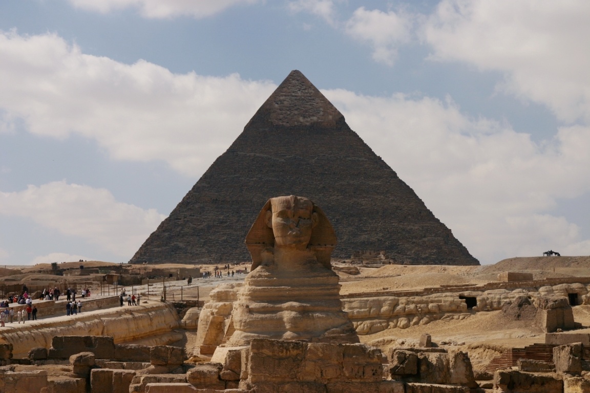 Great Sphynx And Khafre's Pyramid, Giza